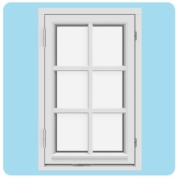 Sidehengslet vinduer (Med én ramme, utadslående)