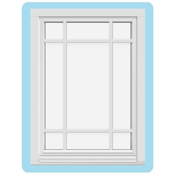 Innadslående vinduer (Med én ramme)