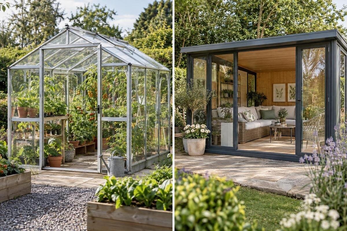 Drivhus eller hagestue – for planter, sitteplass eller begge deler?