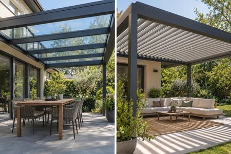 Pergola med fast glasstak eller lamelltak?