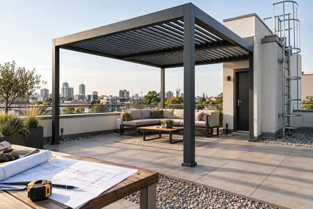 Slik planlegger du pergola på takterrasse