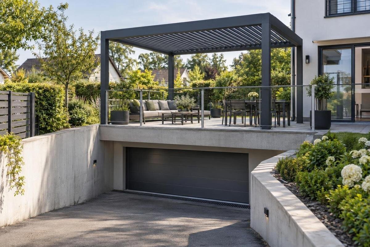 Pergola over kjeller eller garasje: dette må vurderes