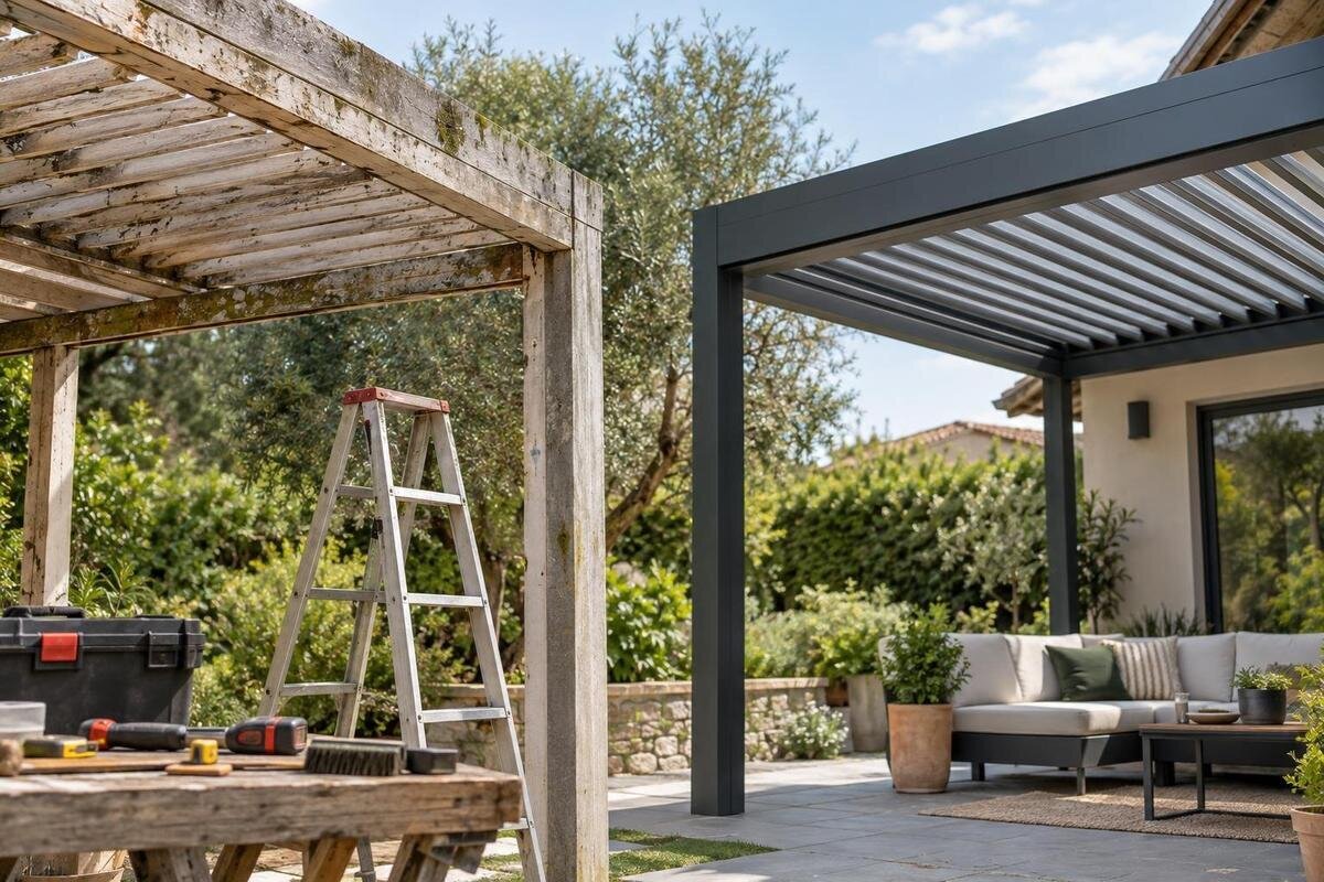 Eldre pergola: bør du reparere eller skifte den ut?