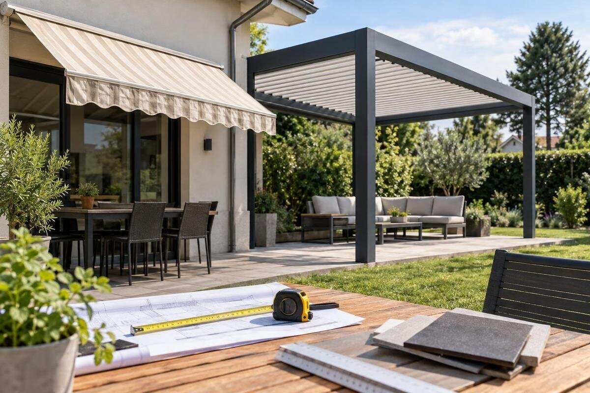 Erstatt en gammel markise med pergola: Hva endres?