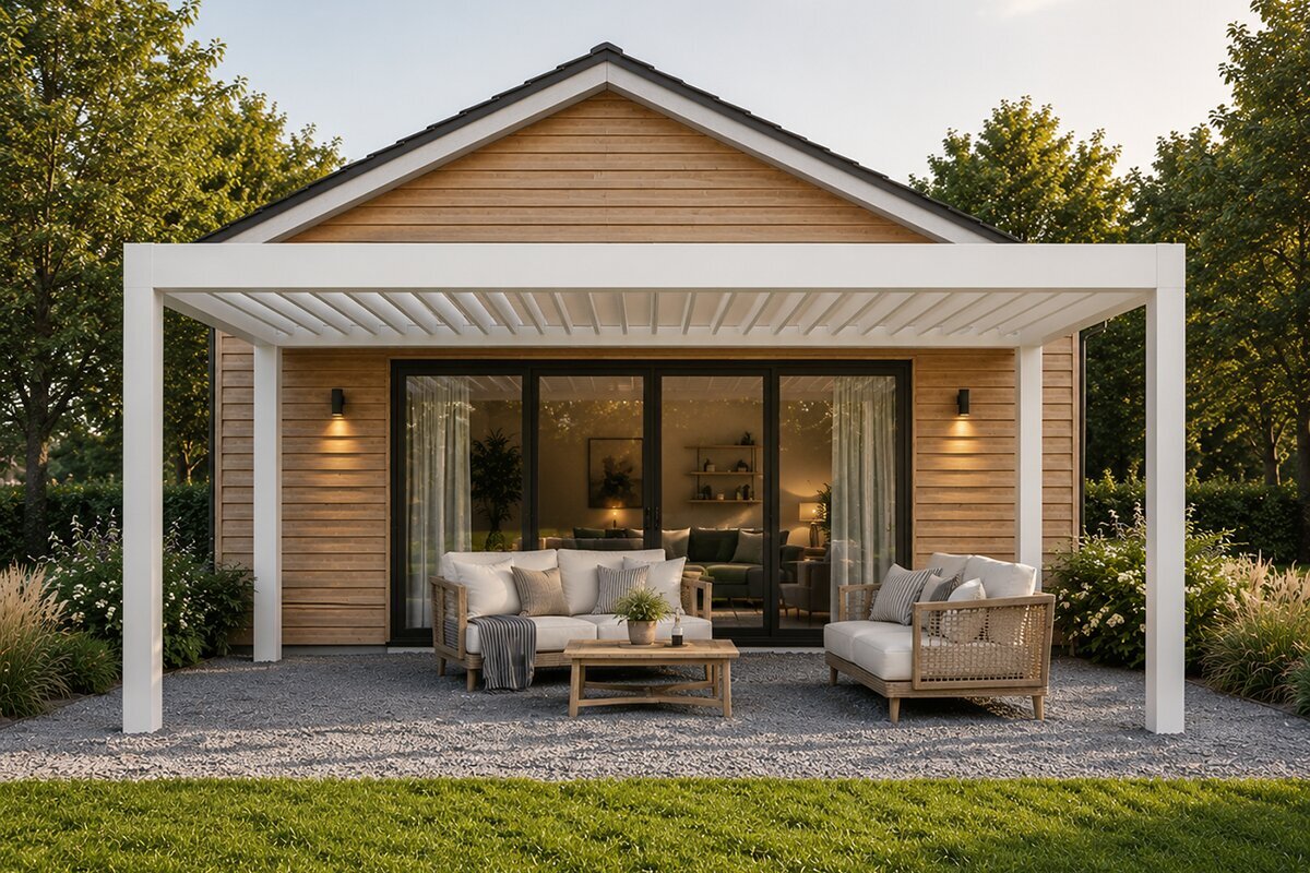 Moderne pergola i Norge – Eksklusive pergolaer til terrasse | Premium Vinduer