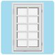 Sidehengslet vinduer (Med én ramme, utadslående)