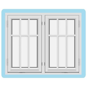 Sidehengslet vinduer (Med to rammer, utadslående)