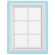 Innadslående vinduer (Med én ramme)