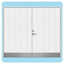 Profilert panel med loddrette linjer